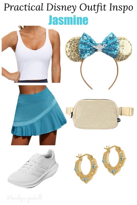 Jasmine Costume Women Modest, Jasmine Outfit Ideas Disney Princess, Disney Bounding Jasmine, Princess Jasmine Outfit Ideas, Princess Jasmine Inspired Outfit, Jasmine Disney Outfit, Jasmine Inspired Outfits, Jasmine Costume Women, Jasmine Disneybound