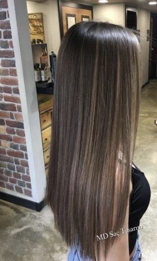 Highlights For Dark Brown Hair, Brown Straight Hair, Rambut Brunette, Black Hair Balayage, Brown Hair Looks, Brown Hair Inspo, Hair Inspiration Long, Brunette Hair With Highlights, Hair Streaks