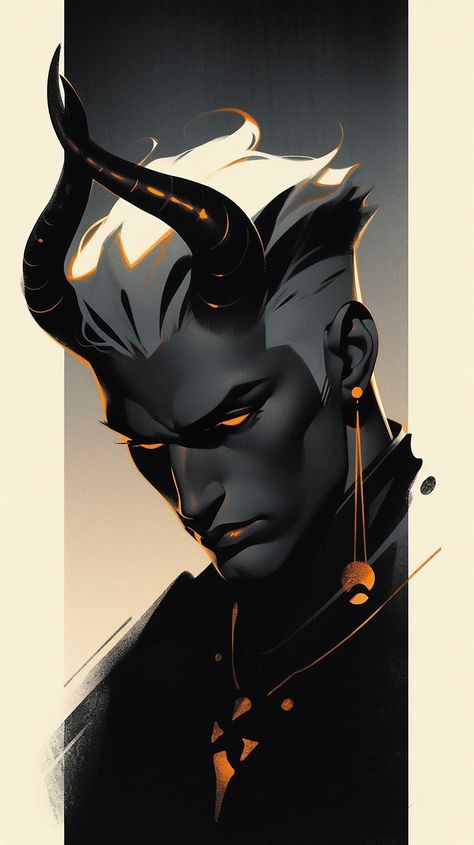 Green Tiefling Male, Hot Demon Male, Demon Horns Reference, Black Tiefling Male, Tiefling Oc Male, Demon Male Art, Male Tiefling Character Design, Modern Male Witch, Black Tiefling