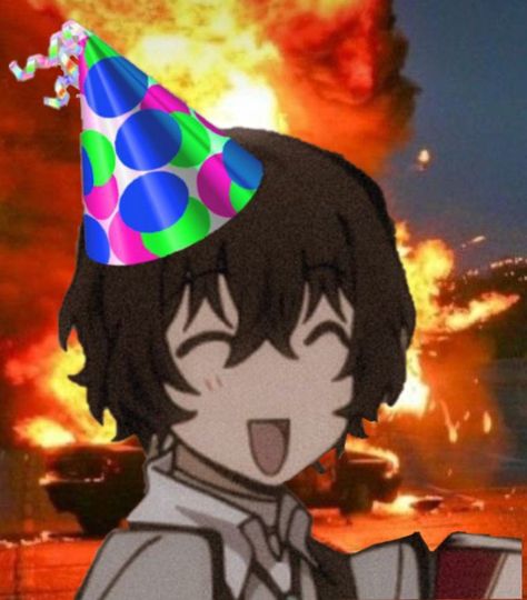 Dazai Happy Birthday, Anime Birthday Icon, Dazai Birthday, Gc Icon, Bsd Birthday, Chibi Bsd, Birthday Pfp, Dc Pfp, Happy Birthday Icons