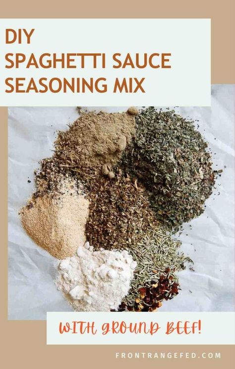 spaghetti sauce seasoning mix on countertop. Spaghetti Sauce Seasoning Recipe, Diy Spaghetti Sauce, Spaghetti Sauce Spices, Spaghetti Seasoning Recipe, Italian Seasoning Mix Recipe, Spaghetti Sauce Seasoning, Spaghetti Seasoning, Pasta Sauce Seasoning, Homemade Spaghetti Sauce Easy