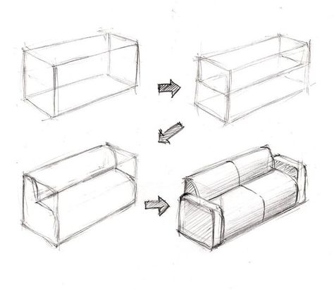 Interior Design Sketchbook, Drawing Furniture, Chair Drawing, Furniture Design Sketches, Perspective Drawing Architecture, Architecture Drawing Plan, Drawing Interior, Perspective Drawing Lessons, Interior Architecture Drawing