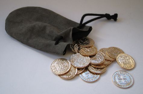 Portuguese Gold Reis by Magnoli Props #portuguese #gold #reis #coin, #replica #goonies #laoche #templeofdoom #indiana jones, Medieval Coin Pouch, Harry Potter Money, Fantasy Punk, Parable Of The Talents, Pirate Coins, Success Meaning, Jack And The Beanstalk, Coin Pouch, Gold Coins