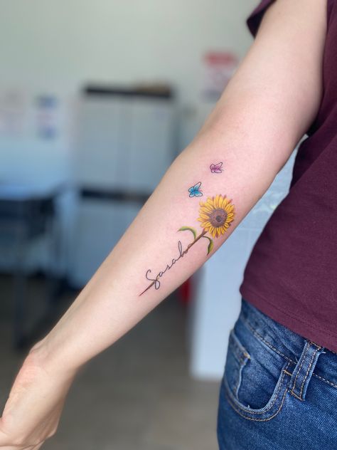 #sunflowertattoos #sunflower #tattoo #tattooideas Sunflower Infinity Tattoo, Sunflower Tattoos, Arm Tattoos For Women, Sunflower Tattoo, Arm Tattoos, Flower Tattoos, Infinity Tattoo, Arm Tattoo, Watercolor Tattoo