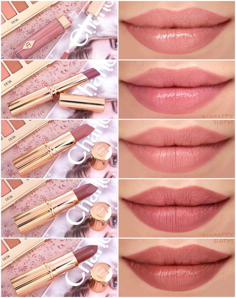 Charlotte Tilbury | *NEW* Pillow Talk Collection: Review and Swatches Tilbury Makeup, Pillow Talk Lipstick, Estilo Madison Beer, Charlotte Tilbury Lipstick, Lip Sense, Sheer Lipstick, Ulzzang Makeup, Dark Lipstick, Brown Lipstick