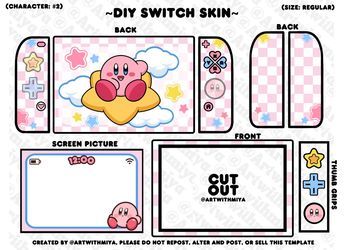 Paper Tamagotchi Template, Nintendo Switch Template, Artwithmiya Templates, Paper Templates Free Printable Crafts, Papers Please Game, Switch Drawing, Paper Printable Templates, Tamagotchi Template, Nintendo Crafts