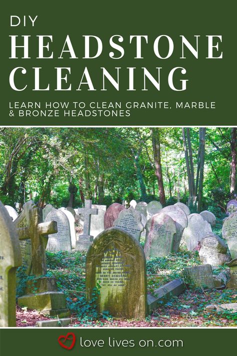 How To Clean Old Headstones, How To Clean Old Tombstones, Clean Grave Stone, How To Clean Granite Headstones, Headstone Cleaner Diy, How To Clean Tombstones, Cleaning Headstones Cemetery, Diy Grave Markers Ideas, How To Clean A Headstone