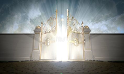 Heavens Gates Opening. A depiction of the pearly gates of heaven opening with th , #Ad, #depiction, #pearly, #gates, #Heavens, #Gates #ad Heaven Is Real, Powerful Names, Jesus Sacrifice, Biblical Names, Heaven's Gate, Names Of God, The Doors, Christian Faith, The Light