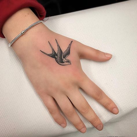 Blackwork sparrow hand tattoo Matt Stopps🌴 on Instagram: “✨” Sparrow Hand Tattoo, Bird Tattoo Drawing, Sparrow Tattoo Design, Bird Tattoo Wrist, Simple Tattoos For Women, Small Bird Tattoo, Sparrow Tattoo, Finger Tattoo, Bird Tattoo