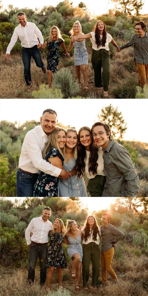 Family Picture Ideas With Teenagers, Family Photos Older Children, Adult Family Photo Shoot Ideas, Full Family Photoshoot, Family Photoshoot Poses Older Kids, Large Group Family Photos, Family Photos With Adult Children, Desert Family Photoshoot, Older Family Photography