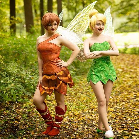 Tink 🔨 and Fawn 🐹 This costume would never be the same magical without amazing wings by @fancyfairyangela! ✨ they are made of some faith,… Tinkerbell Wings Costume, Fawn Disney Fairy Costume, Tinkerbell And Fawn Costume, Fawn Tinkerbell Costume Ideas, Tinkerbell Fawn Costume, Fawn Cosplay Tinkerbell, Fawn Halloween Costume Tinkerbell, Fawn Pixie Hollow Costume, Fawn Tinkerbell Costume