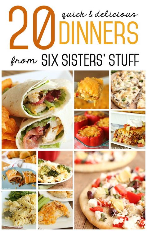 20 Quick and Delicious Family Dinner Recipes | Six Sisters' Stuff Garlic Sticks, Slow Cooker Hawaiian Meatballs, Blueberry Butter, Hawaiian Meatballs, Cheeseburger Wraps, Quick Delicious Dinner, Glazed Doughnut, Doughnut Muffins, Quick Family Dinners