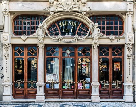 Paris Shopping Street, Cafe Deco, Dolls House Shop, Cafe Concept, House Design Pictures, Shop Fronts, Backdrop Design, Portugal Travel, Porto Portugal