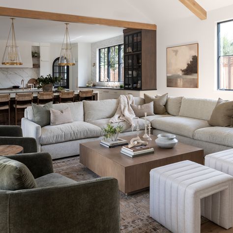 Nicole Salceda (@eyeforpretty) • Instagram photos and videos Sectional Living Room Layout, Open Space Living Room, Organic Living Room, Sofa Layout, Cottagecore Home, Living Room Update, Open Living Room, Living Room Remodel, Livingroom Layout