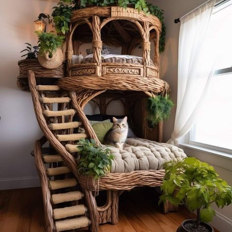 Cat Room Decor, Cat Castle, Cat Tree House, Diy Cat Tree, Cat House Diy, Cat Shelves, Cat Room, Cat Decor, Cat Tree