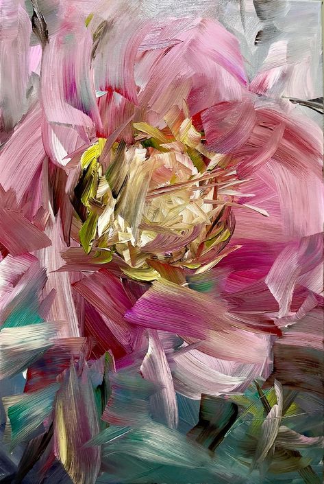 November rose | ORIGINAL ARTWORKS Big Floral Paintings, Big Floral, Peony Art, Abstract Floral Paintings, Figurative Artwork, Flower Artwork, Garden Painting, Night Painting, Diy Canvas Art Painting