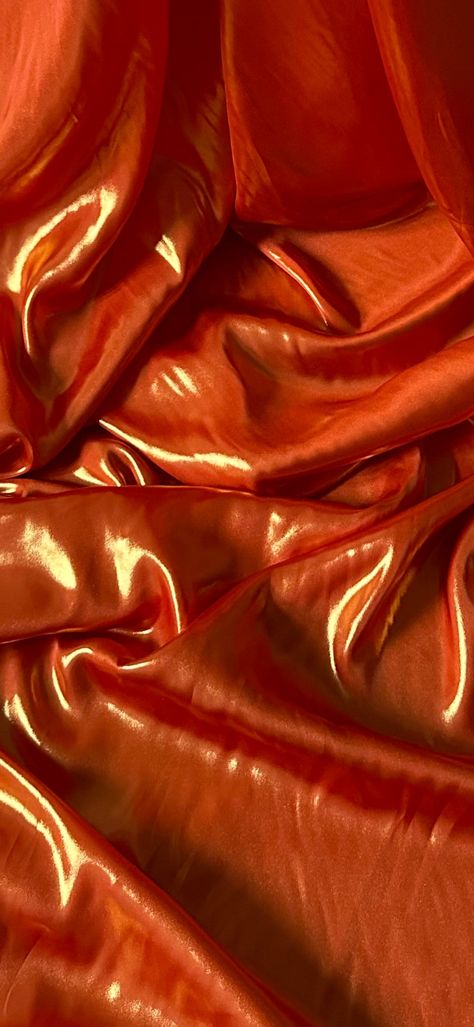 Our shimmer satin has a superior drape like no other. This luxurious fabric has a soft touch and glows beautifully creating a perfect blend between the shimmer and satin. Perfect for all types of dressmaking, crafting, decorating and various other projects.  *Colours may vary due to different screens.  *Width 58 inches *Synthetic *Machine Washable *If you order more than 1 meter, fabric will come as one continuous length. *Fast Delivery Before you go please check out our other items. We offer co Orange Color Palettes, Color Vibe, Collage Background, Orange Aesthetic, Pretty Fabric, Orange Fabric, Dark Orange, Cute Patterns Wallpaper, Gold Shimmer