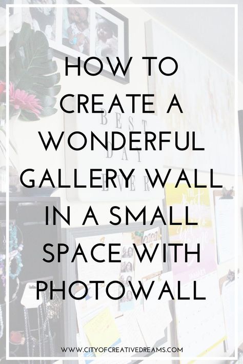 How to Create a Wonderful Gallery Wall in a Small Space with PhotoWall | City of Creative Dreams Wall Gallery Ideas Hallway, Wall Gallery Layout, Wall Gallery Living Room, Gallery Bedroom Wall, Bedroom Wall Gallery, Living Room Wall Gallery, Gallery Photo Wall, Gallery Layout, Hallway Gallery Wall