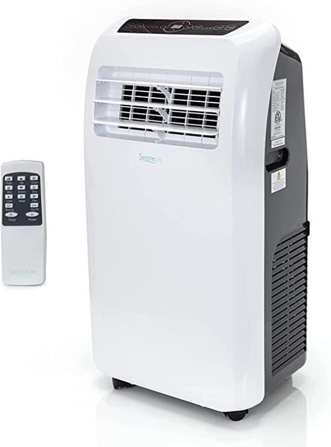 SereneLife SLACHT108 SLPAC 3-in-1 Portable Air Conditioner with Built-in Dehumidifier Function,Fan Mode, Remote Control, Complete Window Mount Exhaust Kit, 10,000 BTU + HEAT, White Small Air Conditioner, Indoor Air Conditioner, Air Conditioner Design, Smallest Air Conditioner, Portable Ac Unit, Compact Home, Portable Air Cooler, Build A Frame, Room Air Conditioner