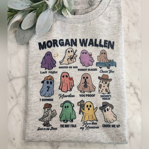 Cute Design ! Custom Made And Will Ship Within A Few Days! On Gildan Unisex Short Sleeve Sublimation Ink Design Check Out My Page For More Designs Morgan Wallen Shirts, Cricut Tshirt Ideas, Morgan Wallen Sweatshirt, Shirt Ideas Vinyl, Cute Country Couples, Best Country Singers, Halloween Tee Shirts, Cute Country, Merry Bright Christmas