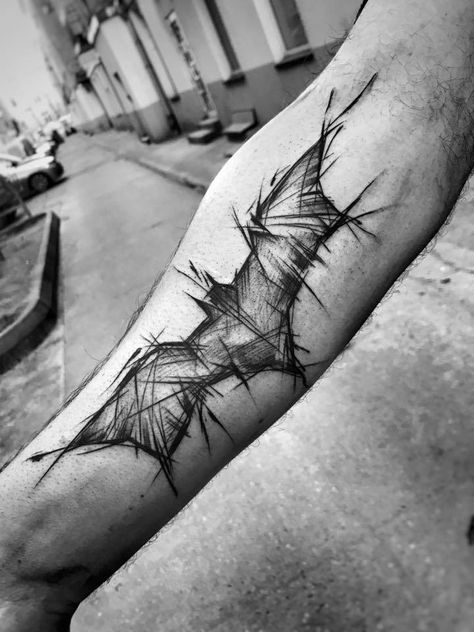 Batman Symbol Tattoos, Games Tattoo, Tattoos Masculinas, Sketch Style Tattoos, Comic Tattoo, Batman Tattoo, Bat Tattoo, Best Tattoo Ideas, Joker Tattoo