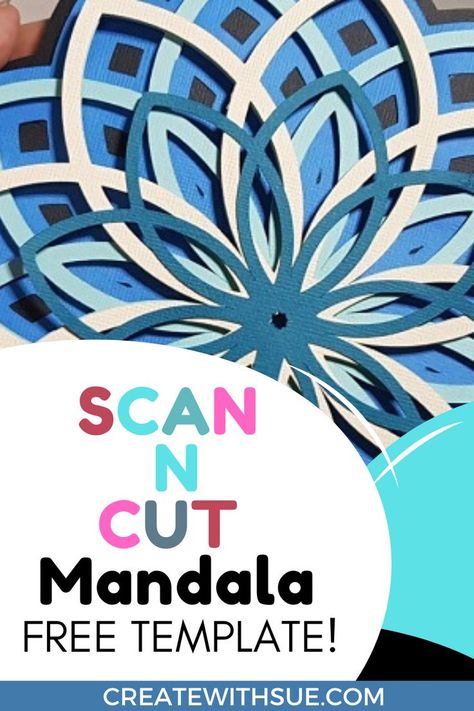 Mandala Cricut Design Free, 3d Paper Crafts Templates Free Printable, Mandala Tutorial, Canvas Workspace, Scan N Cut Projects, 3d Crafts, Layered Mandala, Cricut Svg Files Free, Cricut Stencils