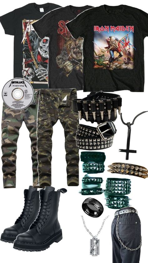 My clothes Metalhead Clothes, Metalhead Outfits, Grunge Outfits Punk, Punk Men, Grunge Boy, Boys Life, My Clothes, Dream Clothes, Grunge Outfits