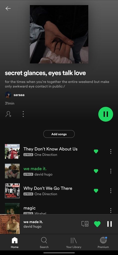 Secret Relationship Songs, Love Playlist Covers Photo, Spotify Love Playlist Covers Aesthetic, Playlist Covers One Direction, Teenage Love Playlist, Secret Relationship Caption, One Sided Love Playlist, Specific Playlist Names, Spotify Covers Love