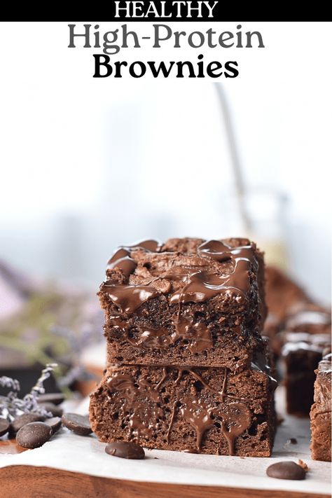 Protein Brownies (13g Protein) - Sweet As Honey High Protein Brownies Healthy, Protein Oat Brownies, Fudge Protein Brownies, Homemade Protein Desserts, Whey Protein Brownies, Protein Brownies With Banana, Easy Protein Brownies, Pumpkin Protein Brownies, Chocolate Protein Brownies