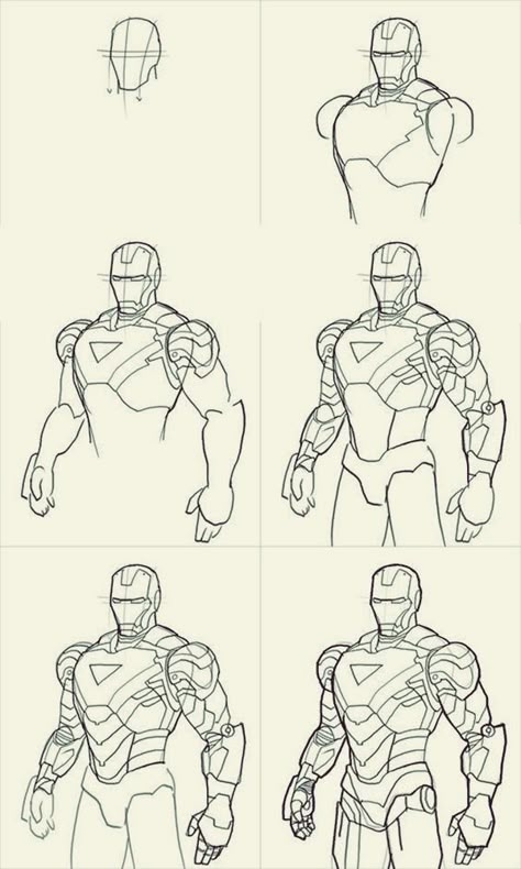 Here, you'll learn how to draw iron man. Thankfully, if you are one of those who like to draw your favorite hero Iron Man, you need go to the extent of ha How To Draw Iron Man, Draw Iron Man, Superhero Drawings, Iron Man Drawing, Draw Cartoon Characters, Marvel Art Drawings, Avengers Drawings, Man Drawing, Drawing Superheroes