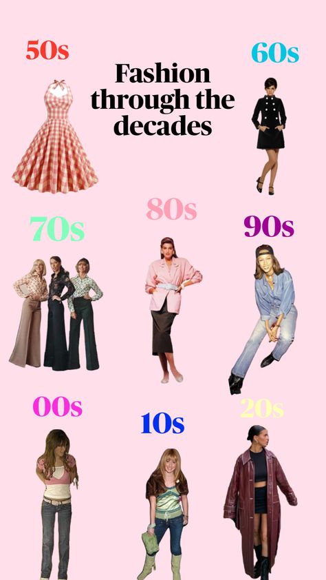 #aesthetic #fashion #vintage #90s #50s #60s #70s #80s #90s #00s #10s #20s #fashioninspo #fashioncollage #outfits 80s 90s 00s Fashion, 70s 80s Aesthetic Outfits, 60s 70s 80s 90s Outfits, 50s Outfits Aesthetic, 60s Outfits Spirit Week, 50s 60s 70s 80s 90s Fashion, 50s Aesthetic Outfits, Maximalist Closet, Decades Aesthetic