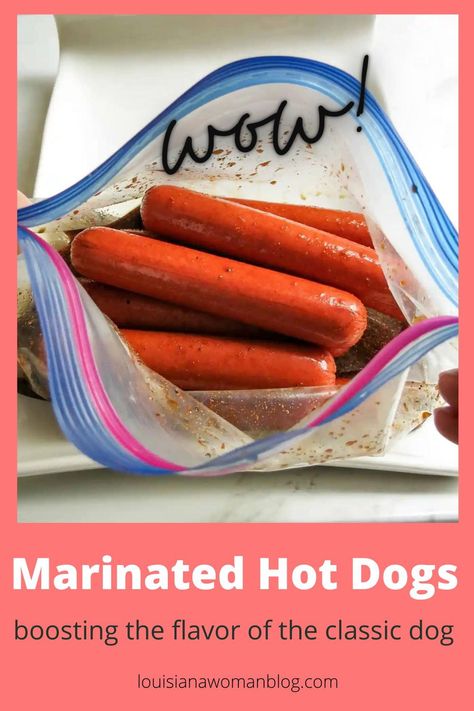 Marinated Grilled Hot Dogs, Marinate Hot Dogs, Marinaded Grilled Hot Dogs, Hot Dog Seasoning Recipe, Hot Dog Seasoning, Hot Dog Marinade Recipes, Bbq Hot Dogs Grilling, Best Grilled Hot Dogs, Marinade For Hot Dogs