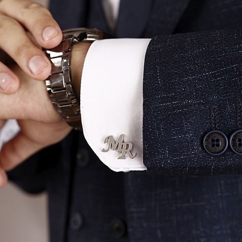 Silver cufflinks