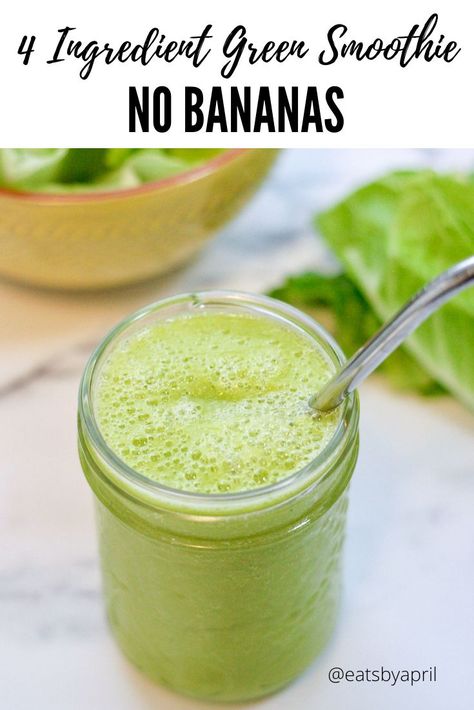 Start your morning off GREEN with a 4 Ingredient Green Smoothie (no bananas). It'll be your new, healthy smoothie go-to | eatsbyapril.com #greensmoothie #smoothienobananas Healthy Quesadilla, Morning Green Smoothie, Celery Smoothie, Smoothie Without Banana, Easy Black Bean Soup, Low Histamine Foods, Easy Chicken Soup, Black Bean Soup Recipe, Low Histamine Diet