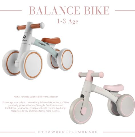 Encourage your baby to ride on Baby Balance bike,you’ll fine your baby grows with more Strength, Fast Reaction and Confidence. Meanwhile, great parent-child relationship brings Happiness to you and make family more warm.

Balance bike was design to a cute round ball style, no sharp edge hurting your baby. And double bearings in rear wheel, makes running noiseless and no harm to the ground once children scoot around.

#strawberrylemonadefinds #balancebike #amazonfinds #bikeforkids #amazonbaby Toddler Bicycle, Kids Bedroom Furniture Design, Bike For Kids, Build A Bike, Hip Kids, Birthday Special, Balance Bike, First Birthday Gifts, Bedroom Furniture Design