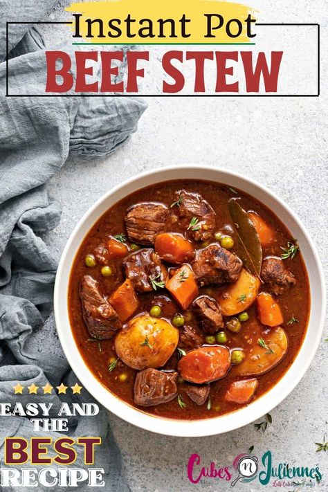 Instapot Beef Stew, Beef Stew Cubes, Beef Stew Healthy, Instant Pot Beef Stew Recipe, Instant Pot Beef Stew, Meat And Veggies, Easy Beef Stew, Festival Food, Tender Meat