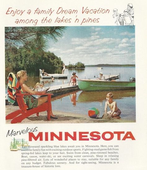 Lake Boating, Feeling Minnesota, Trade Off, Bear Island, Family Swimming, Travel Ad, Vintage Minnesota, Minnesota Travel, Minnesota Home