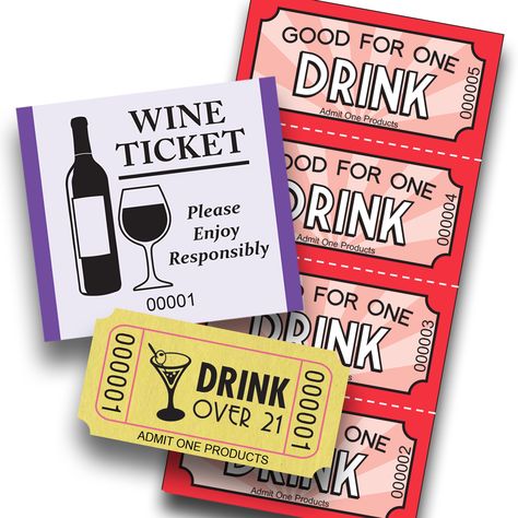 Free Drink Coupon, Drink Tickets, Drink Ticket, Admit One, Popular Products, The Bar, Accounting, Craft Ideas, Bar