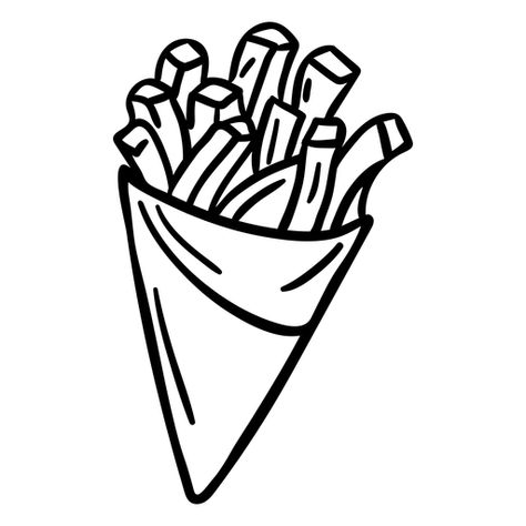 Paper cone fries stroke #AD , #Affiliate, #AD, #cone, #fries, #stroke, #Paper French Fries Tattoo, Fries Tattoo, Fries Drawing, Mr Cheese, Belgian Fries, Canvas Learning, Tattoo Travel, Paper Cones, Chalk Drawings