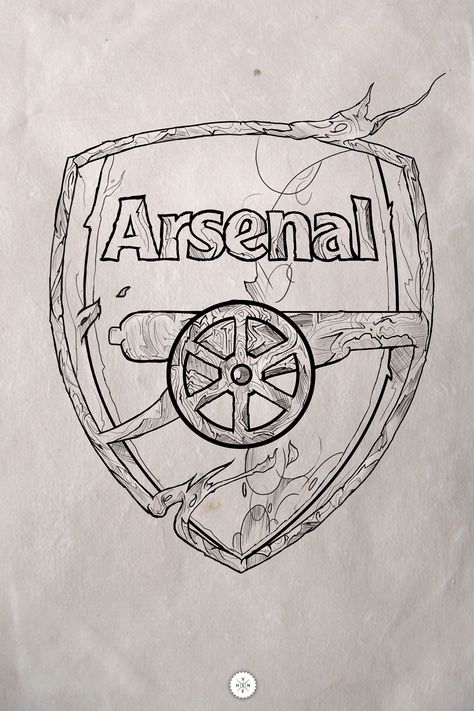 Arsenal Fc Art, Arsenal Tattoo, Arsenal Badge, Arsenal Fc Logo, Arsenal Logo, Thor Tattoo, Arsenal Fc Wallpapers, Black Line Tattoo, Arsenal Soccer