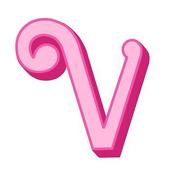 "Barbie Initial V" Sticker for Sale by Hannah Cohen | Redbubble Barbie Letters, Initial V, Jason Brooks, Sticker Drawing, Barbie Style, Pink Letter, Pink Collection, Letter V, Aesthetic Iphone