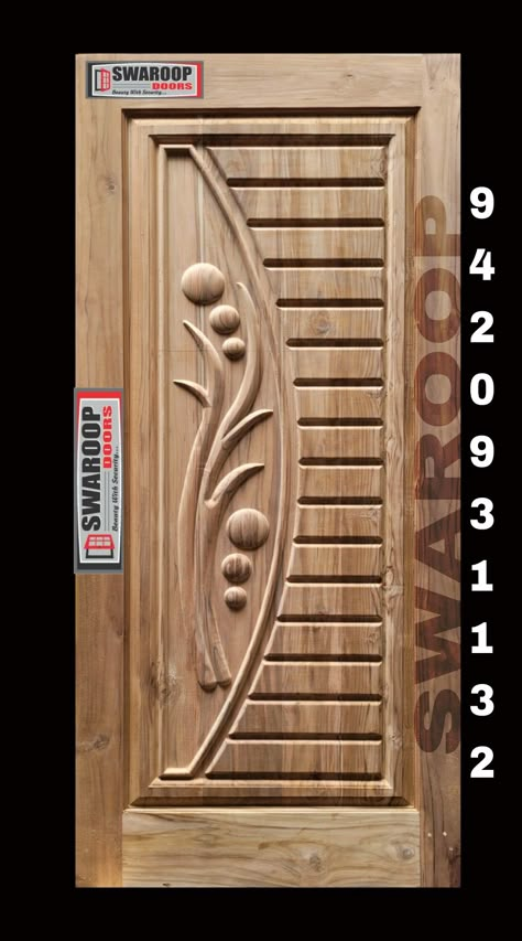 Full carving teak wood door...If you like to be a seller partner contact us Sharda Timber Depot Kolhapur,Maharashtra,India Contact no : 9420931132 Full Wooden Door Design, Dabull Door Design Indian, Teak Wood Carving Door, Teak Wood Single Door Designs, Single Door Carving Design, Main Teak Wood Door Design, Main Door Teak Wood Design, Teak Door Design Modern, Teak Wood Main Door Design Modern