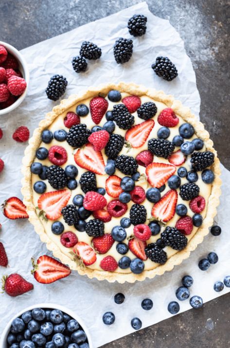 Gluten Free Fruit Tart, Gluten Free Potluck, Vanilla Pastry Cream, Pastry Cream Filling, Fruit Tart Recipe, Gluten Free Crust, Tarts Crust, Free Fruit, Pastry Cream