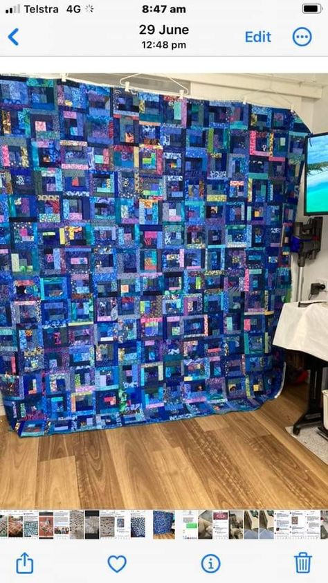 Duckworth Quilts, Simple Quilts, Scrap Quilt Patterns, Scrap Quilt, Blue Quilts, Scrappy Quilts, Scrap Quilts, Art Quilts, Log Cabin