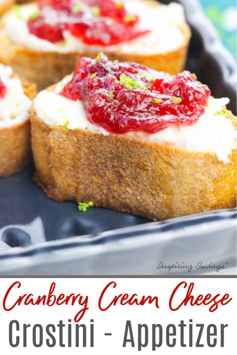 Cream Cheese Crostini, Buffet Food Ideas, Cranberry Crostini, Crostini Bread, Christmas Party Buffet, Crostini Toppings, Crostini Recipe, Cheese Crostini, Toasted Crostini