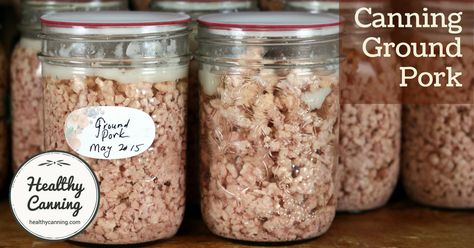 Canning ground pork - Healthy Canning Canning Ground Pork, Pressure Canning Meat, Healthy Canning, Diy Canning, Pressure Canning Recipes, Home Canning Recipes, Canning Food Preservation, Stir Fry Rice, Canned Meat