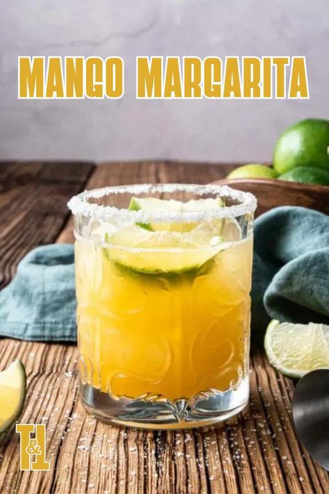 Mango Margarita - Twist and Toast Margherita Recipe, Mango Margarita Recipe, Mexican Cocktails, Mango Margarita, Slice Of Lime, Margarita Recipe, Grand Marnier, Margarita Recipes, Triple Sec