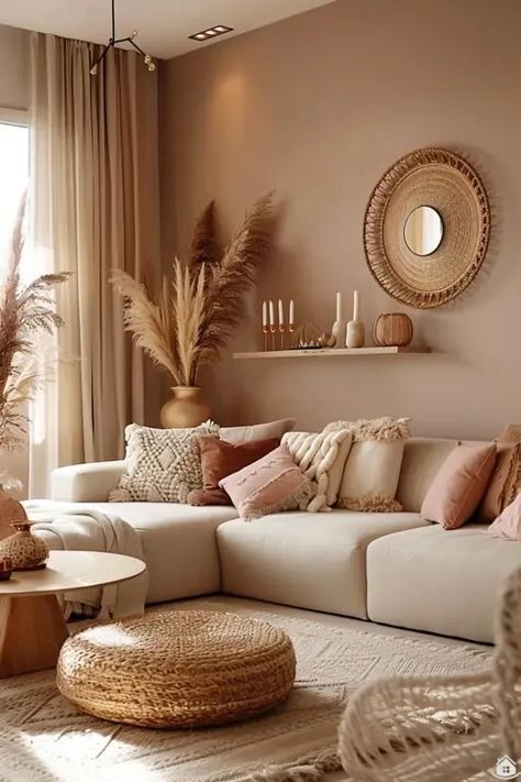 Boho Chic Living Room, Living Room Warm, Beige Living Rooms, Living Room Styles, Bedroom Refresh, Boho Living Room, Living Room Inspo, Living Room Style, Couches Living Room