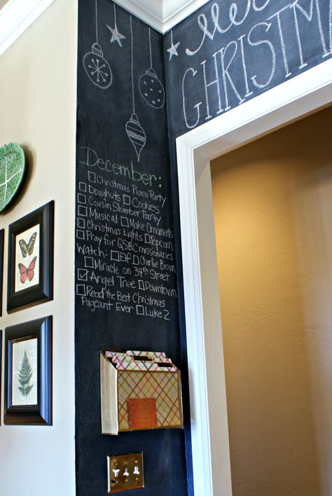 Dimples and Tangles: KITCHEN CHALKBOARD WALL Chalkboard Wall Kitchen, Kitchen Chalkboard, Blackboard Wall, Chalk Wall, Chalkboard Wall, Chalkboard Paint, Decoration Inspiration, Chalkboard Art, Decoration Christmas