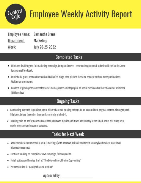 Employee Weekly Report throughout Social Media Weekly Report Template - Best Sample Template Weekly Report Template, State Report Template, Marketing Report Template, Weekly Report, Free Social Media Templates, Template Images, Social Media Report, Progress Report Template, Monthly Activities